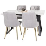 Rectangular dining set (estelle, velvet deluxe)