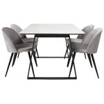 Rectangular dining set (estelle, velvet)