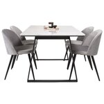 Rectangular dining set (estelle, velvet)