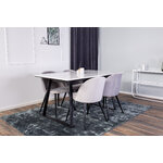 Rectangular dining set (estelle, velvet)