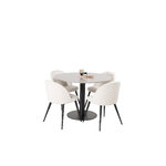 Round dining set (razzia, velvet)