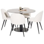 Round dining set (razzia, velvet)