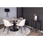 Round dining set (razzia, velvet)