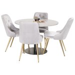 Round dining set (razzia, velvet deluxe)