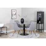 Round dining set (razzia, velvet deluxe)