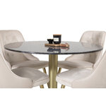 Round dining set (estelle, velvet deluxe)