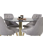 Round dining set (estelle, velvet deluxe)