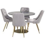 Round dining set (estelle, velvet deluxe)