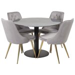 Round dining set (estelle, velvet deluxe)