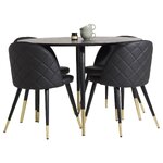 Round dining set (dip, velvet)