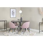 Round dining set (dip, velvet)