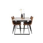 Rectangular dining set (estelle, polar)