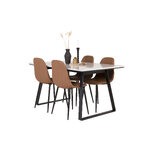 Rectangular dining set (estelle, polar)