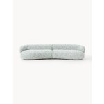 Light blue bouclé design sofa (alba) 326cm