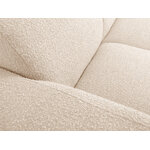 Boucle sofa &#39;lola&#39; smėlio spalvos, boucle, juodo plastiko