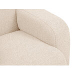 Boucle sofa &#39;lola&#39; smėlio spalvos, boucle, juodo plastiko