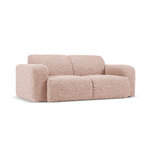 Boucle dīvāns &#39;lola&#39; rozā, boucle, melna plastmasa