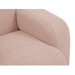Boucle dīvāns &#39;lola&#39; rozā, boucle, melna plastmasa