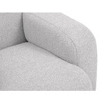Boucle sohva &#39;lola&#39; vaaleanharmaa, boucle, musta muovi