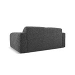 Boucle sofa &#39;lola&#39; tamsiai pilka, boucle, juodo plastiko