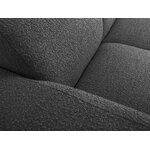 Boucle sofa &#39;lola&#39; tamsiai pilka, boucle, juodo plastiko