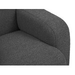 Boucle sofa &#39;lola&#39; tamsiai pilka, boucle, juodo plastiko