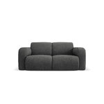 Sofa &quot;lola&quot; dark gray, structured fabric