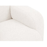 Boucle sohva &#39;lola&#39; valkoinen, boucle, musta muovi