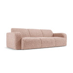 Boucle sofa &#39;lola&#39; rožinė, boucle, juoda plastikinė