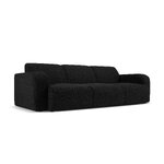 Boucle dīvāns &#39;lola&#39; melns, boucle, melna plastmasa
