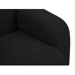 Boucle dīvāns &#39;lola&#39; melns, boucle, melna plastmasa