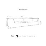 Dīvāns (sao) windsor &amp; co gaiši bēšs, samts