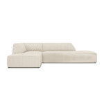 Modular corner sofa (sao) windsor &amp; co beige, velvet, without legs, left