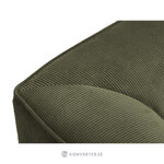 Modular corner sofa (sao) windsor &amp; co green, velvet, without legs, left