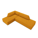 Modular corner sofa (sao) windsor &amp; co yellow, velvet, without legs, left