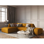 Modular corner sofa (sao) windsor &amp; co yellow, velvet, without legs, left