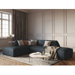 Modular corner sofa (sao) windsor &amp; co blue, velvet, without legs, left