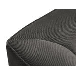 Modular corner sofa (sao) windsor &amp; co dark grey, velvet, without legs, left