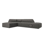 Modular corner sofa (sao) windsor &amp; co dark grey, velvet, without legs, left