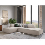 Modular corner sofa (sao) windsor &amp; co beige, velvet, without legs, left