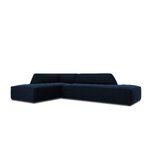 Modular corner sofa (sao) windsor &amp; co deep blue, velvet, without legs, left