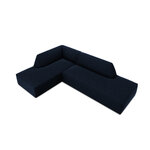 Modular corner sofa (sao) windsor &amp; co deep blue, velvet, without legs, left