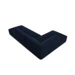 Modular corner sofa (sao) windsor &amp; co deep blue, velvet, without legs, left