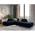 Modular corner sofa (sao) windsor &amp; co deep blue, velvet, without legs, left