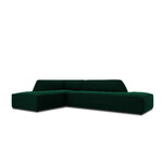 Modular corner sofa (sao) windsor &amp; co bottle green, velvet, without legs, left