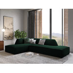 Modular corner sofa (sao) windsor &amp; co bottle green, velvet, without legs, left