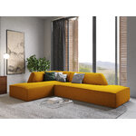 Modular corner sofa (sao) windsor &amp; co yellow, velvet, without legs, left