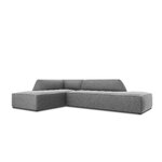 Modular corner sofa (sao) windsor &amp; co grey, velvet, without legs, left