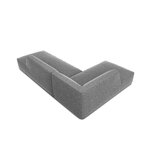 Modular corner sofa (sao) windsor &amp; co grey, velvet, without legs, left