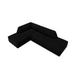 Modular corner sofa (sao) windsor &amp; co black, velvet, without legs, left